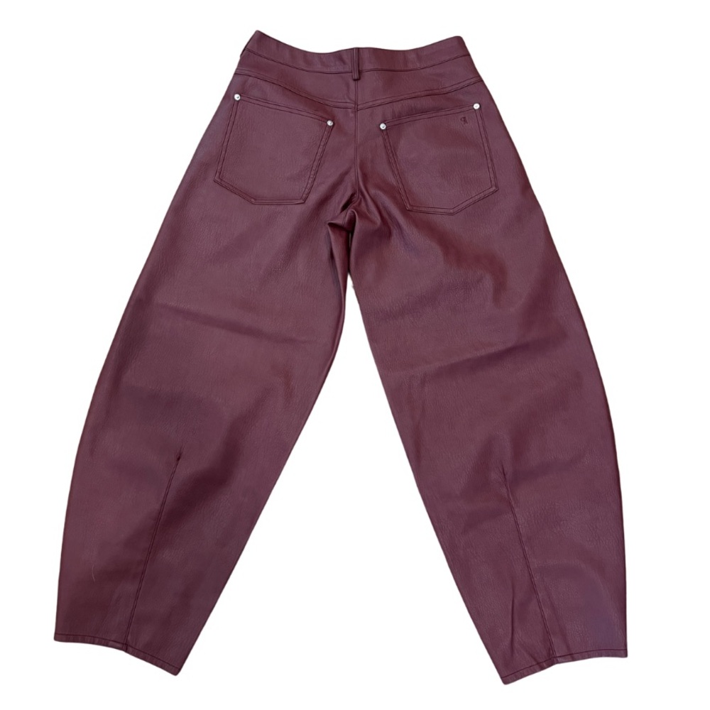 NWT Anthropologie Pilcro Faux Leather Twisted Balloon Pants - Picture 8 of 9